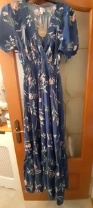 Apricot Floral Maxi Dress Size 12 - Picture 1 of 2