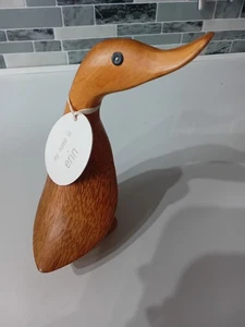 DCUK the Duck Company Erin Wooden Duck Figure 7" Natural Style - Picture 1 of 3