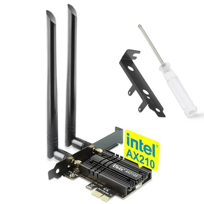 Wifi Card, Ubit Tri-band 5400Mbps Wifi 6E 6Ghz Pcie Wifi Card, Bt 5.2, - Image 1 of 4