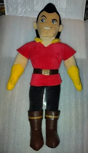Disney Store Gaston Plush Doll 21" Beauty and the Beast Villain Red Shirt Yellow - Picture 1 of 8