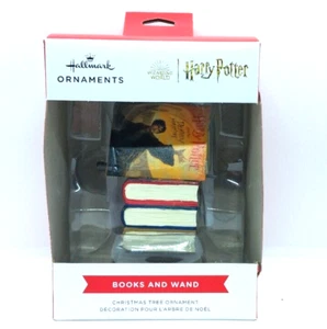 Hallmark Harry Potter Stacked Books and Wand Christmas Ornament New In Box 2023 - Picture 1 of 6