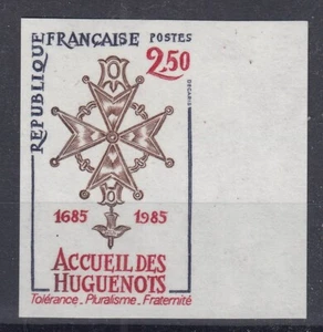 FRANCE : 1985 - HUGUENOTS N° 2380 NON DENTELE NEUF ** SANS CHARNIERE - TB MARGES - Imagen 1 de 2