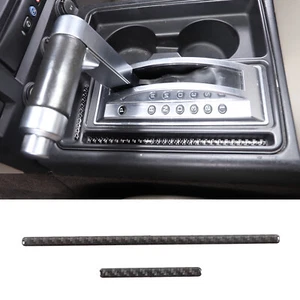 2PCS Center Console Grooved Trim For Hummer H2 2003-07 Carbon Fiber Accessories - Picture 1 of 11