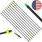 Archery Fishing Arrows Fiberglass Bowfishing Arrows Safety Slide Outdoor Hunting