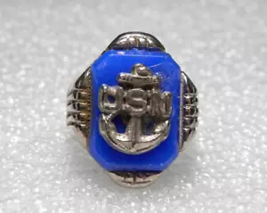 Vintage US Navy Toy Ring • USN Anchor Gumball Machine Prize Premium Metal - Picture 1 of 8