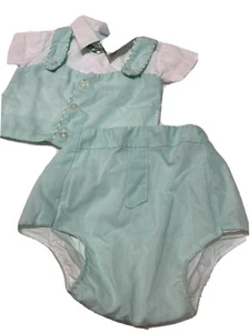 Vintage Plastic Pants Light Green Newborn Suit Buttons  Brand New! - Picture 1 of 12