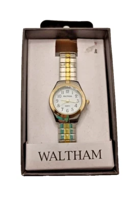 Reloj pulsera Waltham de cuarzo dorado y plateado para mujer Foto 1 de 3