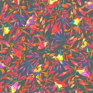 ROBERT KAUFMAN PREMIUM FABRIC - FLORENCE - ABSTRACT GHTDESIGNS ON BLACK - Picture 1 of 1