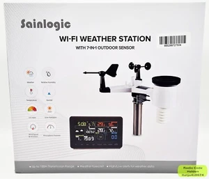 Sainlogic WS3500 Profi Wetterstation 7in1 WiFi Internet Funk mit Farbdisplay NEU - Bild 1 von 6