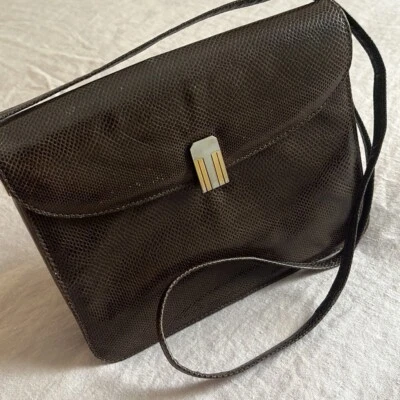 Jay Herbert New York Vintage 1980's Accordion Style Brown Leather Shoulder Bag - Image 1 of 4