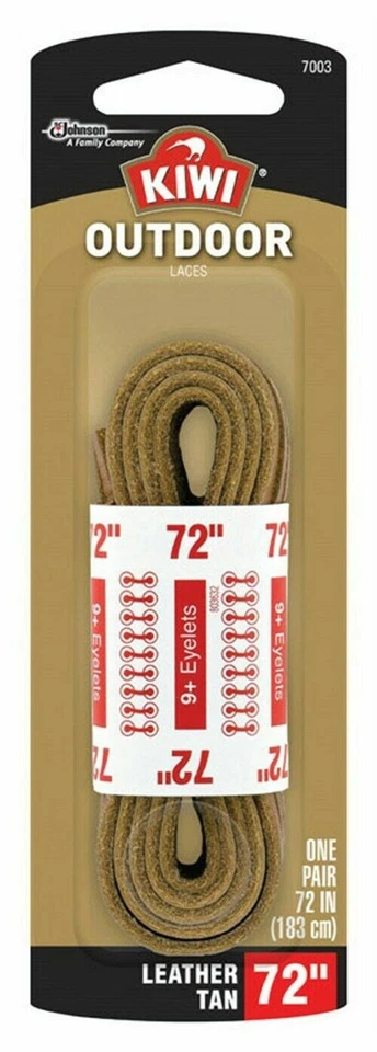 Kiwi Exterior Bota Encaje 72" Marrón Cuero Crudo Blister Pack ~ Nuevo ~ Foto 1 de 1
