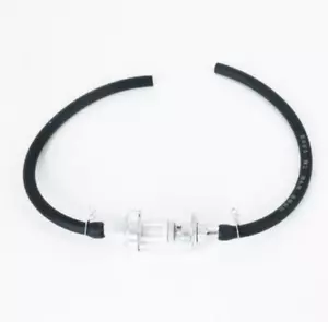 Universal 6.35mm 1/4" Inline Reusable Motorcycle Fuel Filter W/Hose-SILVER - Foto 1 di 1