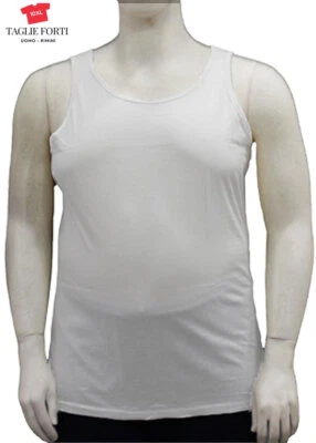 men's underwear PLUS SIZES tank top wide shoulder knit cotton from 2XL to 10XL - Image 1 of 4