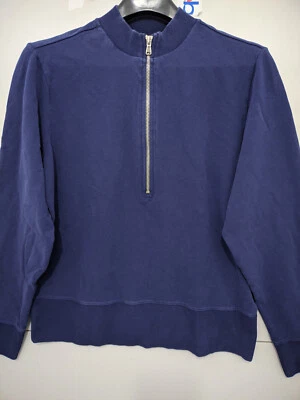 Sudadera Universal Estándar Para Mujer XS Púrpura Azul Zoe Media Cremallera Pullover Terry Foto 1 de 4