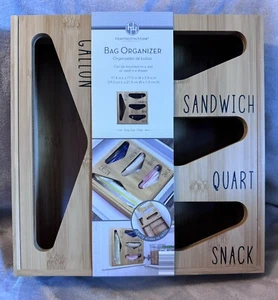 Wooden Ziplock Bag Storage Organizer & Dispenser for Kitchen Drawer Organizer - Picture 1 of 2