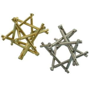 Nova Plexus Steel Limited Edition or Brass Puzzle Sculpture - Picture 1 of 8