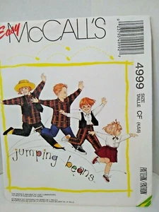 McCall's 4999 Sewing Pattern Unisex Pants,Vest, Shirt & Skirt  Dress size 4-5-6 - Picture 1 of 3