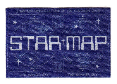 STAR MAP Iron On Printed Patch Astronomy Stars Astrology - Image 1 of 2
