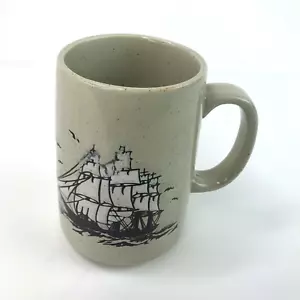 Vintage Clipper Ship Nautical 3D Embossed Coffee Mug - Picture 1 of 14