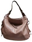 Western brown hobo Leather Tassels bag faux leather L Pockets Sholder Handbag