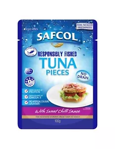 Safcol Gourmet On The Go Tuna With Sweet Chilli Sauce Pouch 100g x 12 - Picture 1 of 1