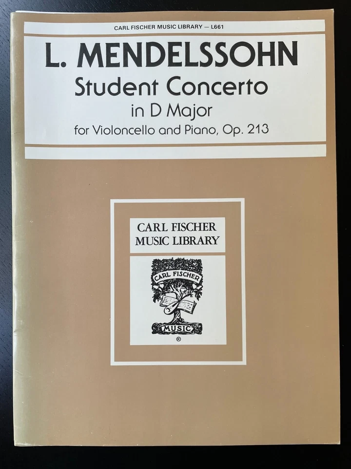 L. Mendelssohn Student Concerto in D major for violoncello and piano - Image 1 of 1