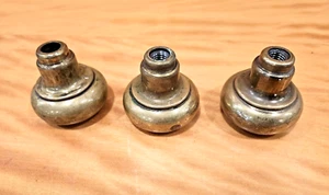 3 Antique Door Knob Vintage Ornate Brass Handle - Picture 1 of 6