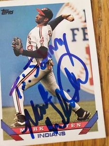 Mark Whiten ~ Cleveland Indians ~ 93 Topps ~ signed Autogrammkarte - Bild 1 von 1