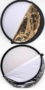 Faltreflektor mit Schwarz, Weiss, Silber, Gold, und Diffusor durchmesser 110cm - Bild 1 von 6