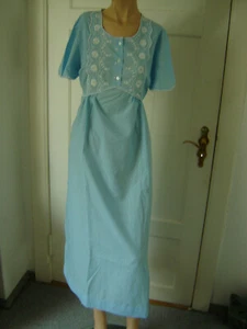 leichtes Sommerkleid Vintage Hippie 60er/70er Jahre hellblau bestickt 40/42 - Bild 1 von 1