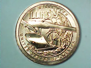 2024 P D American Innovation ILLINOIS PD 2-coin set STEEL PLOW ⭐ON HAND!⭐ - Picture 1 of 11