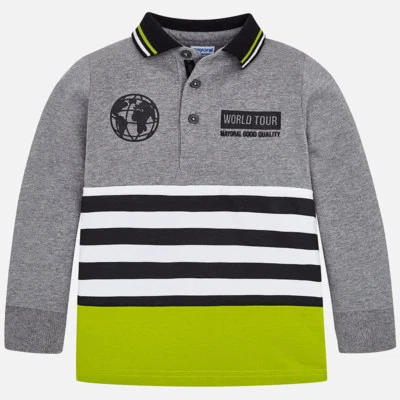 Camisa polo mezcla manga larga Mayoral para niños (04110) edad 2-8 nueva temporada Foto 1 de 3