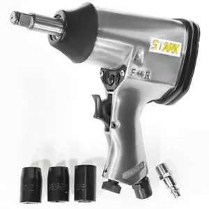 1/2" Long Shank Air Compressor Impact Gun Wrench w Sockets 250 Ft/Lb Torque Tool - Picture 1 of 1