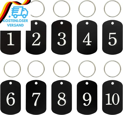 STAYMAX Aluminiummarken Mit Gravierten Nummern 1 Bis 25, Schlüsselanhänger, Kennzeichnun