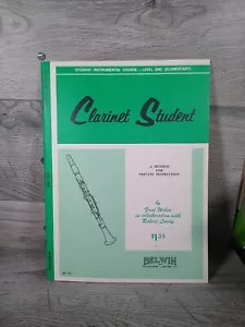 Clarinet Student Student Instrumental Course--Level One (Elementary) Ex Cond - Picture 1 of 12