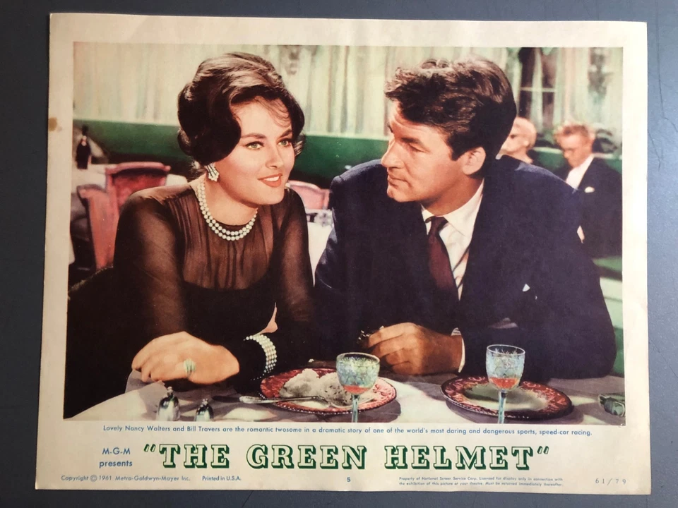 1961 Ed Bagley “The Green Helmet” Movie Lobby Card #5 RARE!! Awesome L@@K - Image 1 of 1