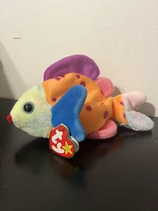 Ty Original Beanie Babies Collection “Lips” Fish Beanbag Plush Doll Toy 3/15/99 - Picture 1 of 3