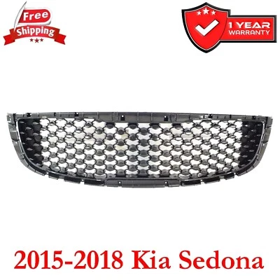 Grille Assembly For 2015-2018 Kia Sedona Front Glossy Black Shell Plastic Foto 1 de 4