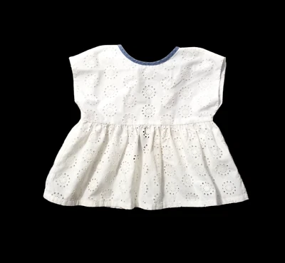 Kellys Kids Top Girls 5 6 Girls White Eyelet Blouse - Image 1 of 3