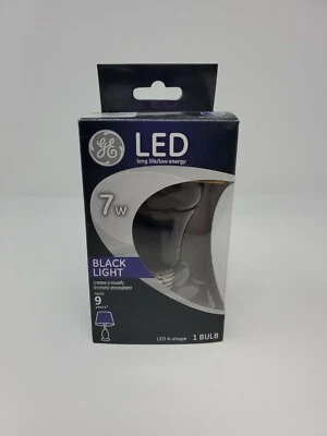 GE LED Black Light Bulb 7 watt A-Shape Medium Base  A-19 - (B07) - Image 1 of 4