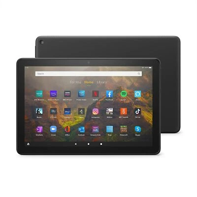 Amazon Fire HD 10 Tablet with Alexa Hand Free 32GB, 1080p Full HD UK Stock Black - Image 1 of 4