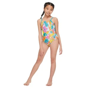Speedo Youth 1-piece Swimsuit UPF 50+ Chlorine Resistant Sizes: XS(5/6) - Picture 1 of 9