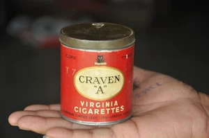 Vintage Craven 'A' Virginia Cigarettes Ad Litho Tin Box - Picture 1 of 10