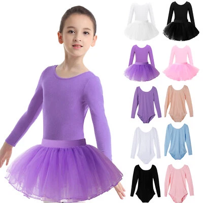 DE iEFiEL Ballettkleid Mädchen Ballett Baumwolle Ballettanzug Tütü Ballettrock