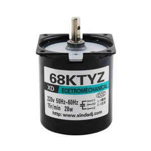 2.5RPM-110RPM 68KTYZ 220VAC 28W Permanent Magnet Synchronous Gear Motor CW/CCW - Picture 1 of 7