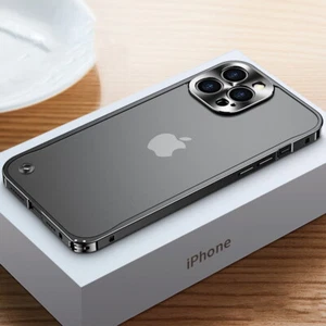 Case For iPhone 16 15 14 13 Pro Max 12 Pro Alloy Metal Buckle Hybrid Slim Cover - Picture 1 of 18