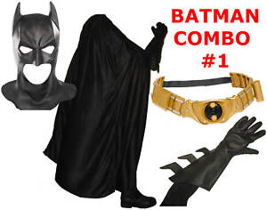 Batman Begins The Dark Knight Rises costume cowl mask, cape, belt TDK TDKR