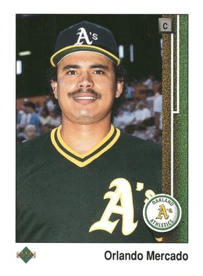 1989 Upper Deck #624 Orlando Mercado Oakland Athletics Baseball Card - Image 1 of 2