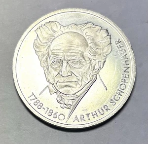 1988-D Deutschland Silber 10 Mark, Arthur Schopenhauer, Stempelglanz - Bild 1 von 2