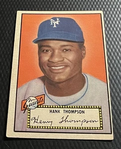 1952 Topps Hank Thompson Black Back #3 Mid-Grade Condition No Creases Glossy - Picture 1 of 3